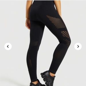 Gymshark Flawless knit leggings in Dark ruby